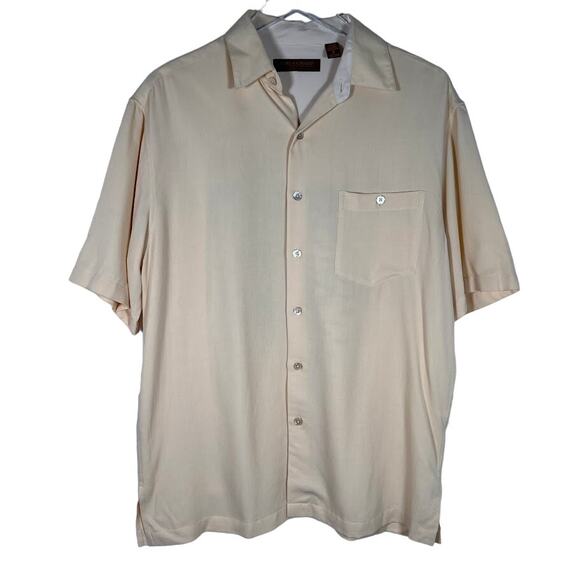 Tori Richard Classic Embroidered Oahu Outrigger Shirt S Silk Blend Button Down - Picture 2 of 7